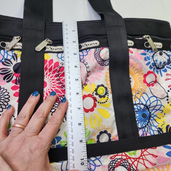 LeSportsac Medium Womens Floral Print Shoulder Travel Tote Bag Multicolor - Picture 8 of 10